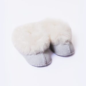Baby Grey Sheepskin Slippers ( Boot Slipper)