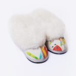 Fashion- Forward Sheepskin Slippers for Children