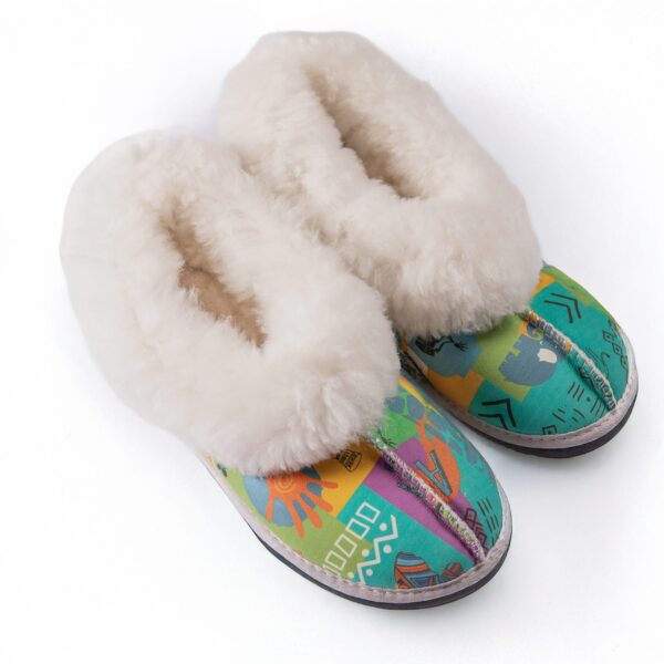 Ladies African Sheepskin Slippers SA | South African Africa Sole Design