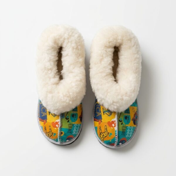 Ladies African Sheepskin Slippers SA | South African Africa Sole Design