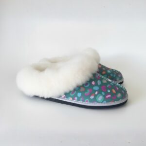 Sleek Slippers with Sheepskin Cuff